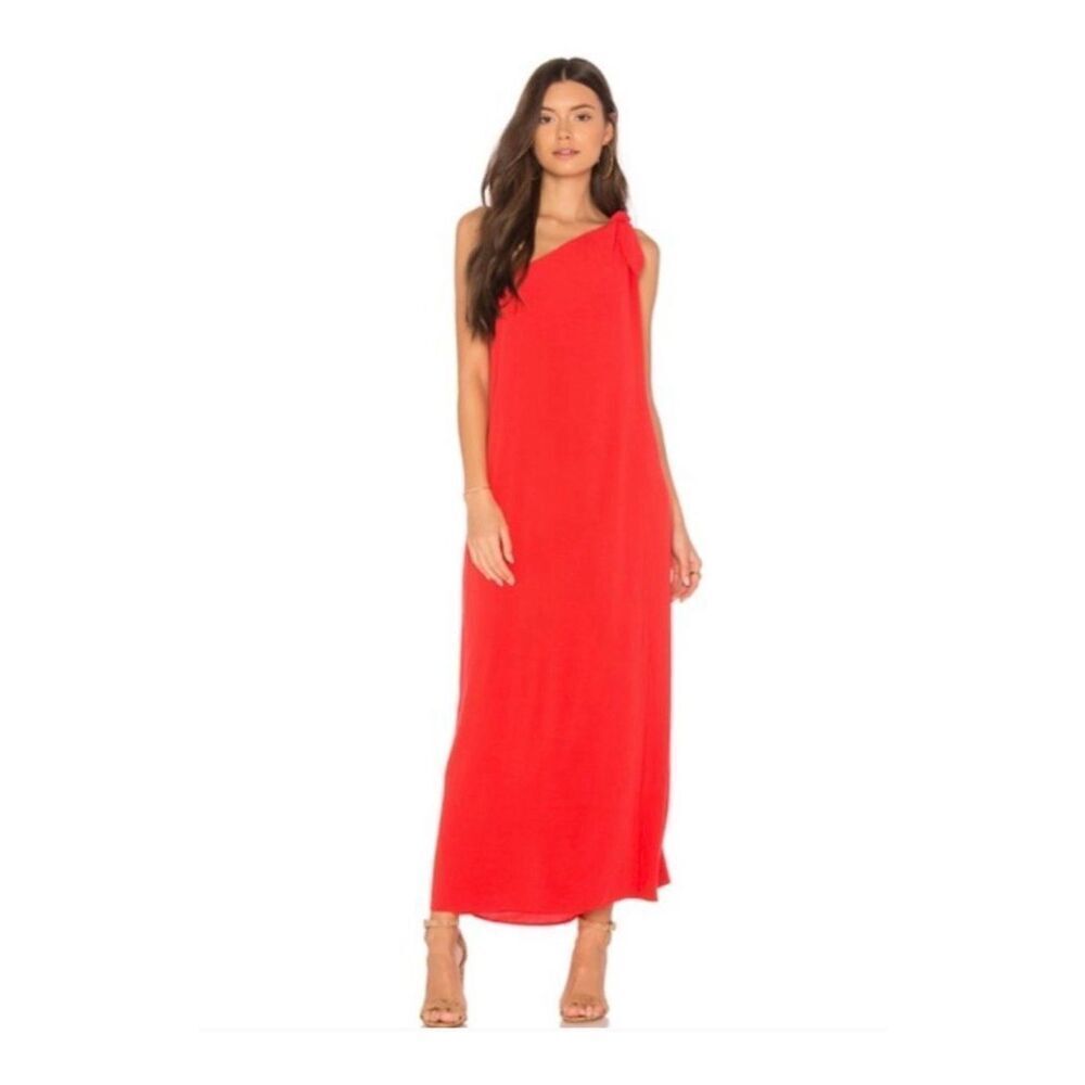 MARA HOFFMAN X REVOLVE Small Camilla One Shoulder Cover Up Dress in Red